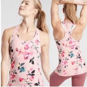 ATHLETA SHANTI  PRINTED GYM‎ YOGA RUNNING TOP SIZE XS